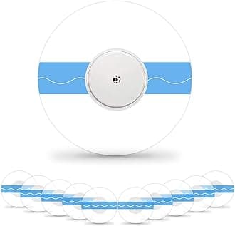 40Pack Libre 2 Plus Sensor Covers Waterproof 15 Days Long Stay Adhesive Patches for Lingo CGM Transparent Tape, Latex-Free & Hypoallergenic, No-Glue in The Center Design One-Hand Apply