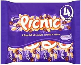 Original Cadbury Picnic 4 Bars Imported from the UK, England
