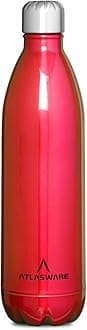stainless steel vacuum bottle, 750 ml - red