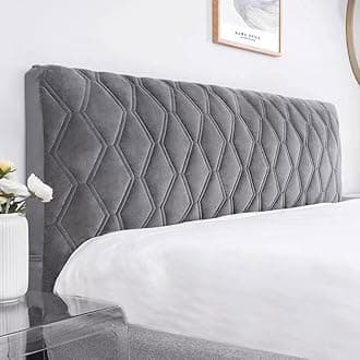 Stretch Bed Headboard Slipcover,Solid Color Quilting Bed Head Cover, Dustproof Protector Cover For Bedroom Decor For Full Queen California Large King (Color : Dark gray, Size : 100cm)