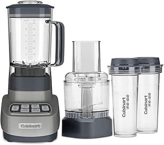 Cuisinart BFP-650GM Velocity Ultra Trio 1 HP Blender/Food Processor with Travel Cups, Gun Metal compact 9