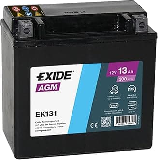 Exide Ek131 Agm Motorcycles Battery 12 Ah