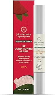Juicy Chemistry Lip Serum, 2 ml for Pigmented & Chapped Lips - Certified Natural Lip Conditioning Serum with Glycerine | Finger Lime & Liquorice penetrates the skin’s deeper layers to regenerate cells, increase suppleness and aid hydration while providing a clear shine.