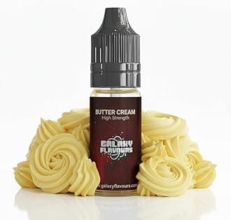 Butter Cream Food Flavouring Drops 10ml - Premium Creamy Extract for Professional Baking & Luxury Butter Cream Beverages - High Strength Food Grade Concentrate by GALAXY FOOD FLAVOURS