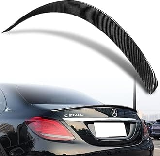 EPARTS Carbon Fiber Rear Spoiler Wing Trunk Lid Extended Spoiler Compatible with 2015-2021 Mercedes-Benz C-Class W205 Sedan Only