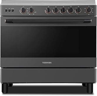 Gas Range 5 Burner with Fan Oven Size 60 x 90 Grey Color Italian Model TBA-36LM5G089KS - 1Year Full Warranty.