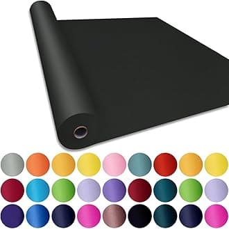 SMART&CASUAL 36" x 2,520" (210') Black Kraft Craft Paper Roll for Gift Wrapping Bulletin Board Bouquet Flower Kids Art Packing Parcel Table Covering 80GSM 55LB (Black, 36" x 210')