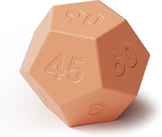 mooas Dodecagon Time Ball Rechargeable Mini Timer (Sand Peach), 11 Preset Times, Desk Productivity & Workout Timer, Sound/Vibrate/Mute, Easy to Use