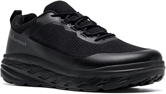 Men's Orthopedic Diabetic Extra Wide Walking Shoes: Comfortable Arch Support Orthotic Bunions Recovery Travel Sneakers, Fit Plantar Fasciitis Heel Foot Pain Relief Outdoor Tennis Shoes Black Size 13