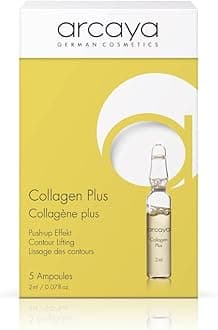 Arcaya Collagen Plus Face Firming Ampoule Serum - Instant Face Lift & Deep Hydration with Marine Collagen, Soothing Black Oat, For All Skin Types - Cruelty-Free & Paraben-Free, Skincare Serum, 5x2ml