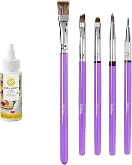 Dab-N-Hold Edible Adhesive + Wilton 5-Piece Decorating Brush Set
