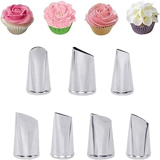Yiouou Petal Piping Nozzles Set,Petal Nozzle for Piping,Rose Pastry Tips Icing Frosting Tips Baking Tools for Cake Cupcakes