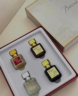 Baccarat Luxury Perfume Gift Set, 4 Fragrances Collection with Presentation Box