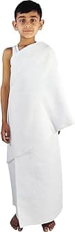 Ihram Ehram Ahram for Babies Toddlers and Kids, Stitched Ihram Dress Ready to Wear (Toddler Size 20 Inch Lenght Belly Button to Ankle)