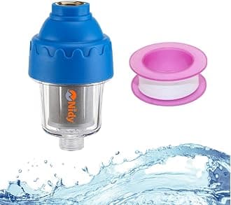 Water Filtration System Reusable Inline Sediment Water Filter Bath Water Purifier Washing Machine Rain Shower Front Water Heater Filter to Remove Scale And Rust CE-RoHS Approved