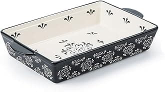 Casserole Dish, 9x13 Baking Dish, Nonstick Ceramic Baking Pan with Handles, Black