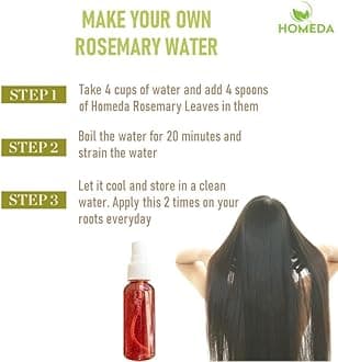 Rosemary Leaves For Hair Growth with Spray Bottle (50 gm), Fresh Dried Rose Mary Leaves, Rosemary Water, Dry Rose marry Leaf with Applicator, Organic Rojmeri leave Tea powder, Rose Marry Herb