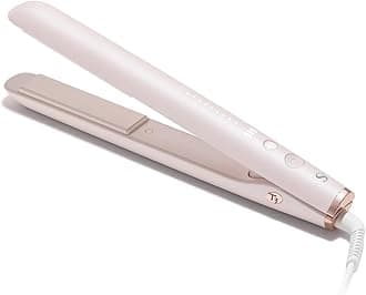 T3 SinglePass StyleMax Professional 1" Ceramic Flat Iron with Custom Heat Automation, 9 Heat Settings, Longer Ceramic Plates, for Straightening, Waving, Curling & Styling