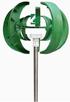 Wind Turbines Generator 5000W 8000W 10KW 48V 24V Vertical Generator Permanent Magnet Suspension Low Wind Start Household for Emergency Power Generation(Green,24V_8KW)