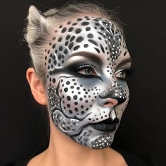 BOBISUKA Silver Face Body Paint, Metallic Oil-based Painting Kit, Cream Blendable Facepaint for Halloween Cosplay, Costume, Parties, Stage, Theater, SFX Special Effect Makeup（2.1 Fl.oz）