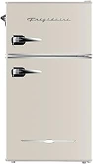 EFR840-Cream EFR840 Retro Mini Fridge with Freezer & Side Bottle Opener-Small 2 Door Refrigerator for Office Bar or College Dorm Room-3.1 Cu Ft (Cream)