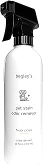 Begley'sBest Natural Pet Stain & Odor Remover - 24 oz - Environmentally Responsible Plant-Based Formula, Cleans Tile, Wood, Carpet, and Upholstery