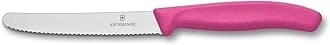 Swiss Classic 4-1/2-Inch Utility Knife with Round Tip, Pink Handle