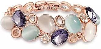 Latest Stylish Rose Gold Austrian Crystal Bracelet for Women and Girls (11942b), free