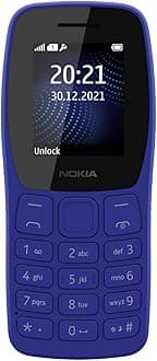 Nokia 105 Classic | Single SIM Keypad Phone with Built-in UPI Payments, Long-Lasting Battery, Wireless FM Radio, Charger in-Box | Blue