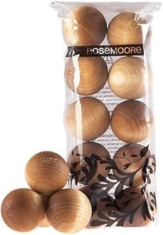 Rosemoore Scented Wooden Balls, Room Freshener, Room Fragrance, Fragrance for Home & Office, Pomegranate - Pack of 10 Balls