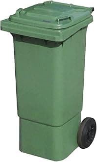 Green 80 ltr Wheelie Bin - Small Size Household Wheelie Bin - Tough & Durable - For All Your Outdoor Rubbish & Recycling - EN840 Certified & Tested