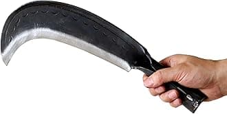 Machete Billhook Sickle Knife for Yard Work Machete for Cutting Trees Heavy Duty Hook Blade for Brush Axe Garden Tools Fascine Knife Curved Blade