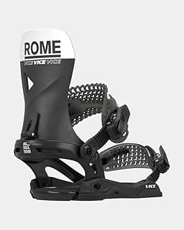 Rome Mens Vice Asymwrap Snowboard Binding - 2024/2025 Black | Large/X-Large