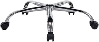 PP Chair 1pc. Revolving Steel Chair Base Heavy Duty with Black Wheels for Office Chair with Wheels