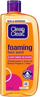 Clean & Clear Foaming Facewash for Oily Skin, Brown, 240ml