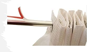 Modtek Curtain and Drapery Ring Slide-Solves Shower and Drapery Rings from catching Allowing Them to Slide Smoothly and Quietly (6 Ft Clear)