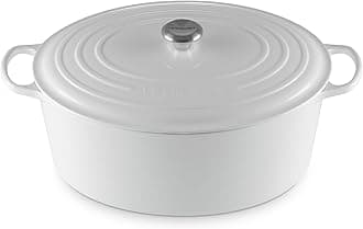 Enameled Cast Iron Signature Oval Dutch Oven, 15.5qt., White