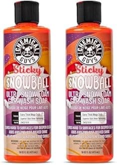 Chemical Guys CWS21516 Sticky Snowball Ultra Snow Foam Car Wash Soap (Works with Foam Cannons, Foam Guns or Bucket Washes) Safe for Cars, Trucks, Motorcycles, RVs & More 16 fl oz, Cherry Scent