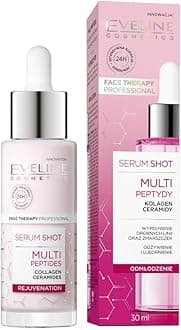 Eveline Cosmetics Multipeptide Face Serum – Anti-Aging, Firming & Hydrating Vegan Formula with Collagen, Ceramides, Amino Acids, and Stem Cells – Day & Night Care | All Skin Types