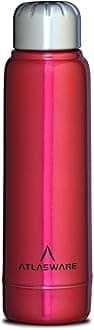 AtlaswareStainless Steel Vacuum Bottle, 220 Ml - Red