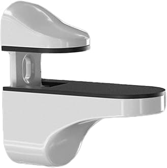 1PCS Glass Shelf Support Adjustable Glass Shelf Bracket Polished Chrome Wall (white)