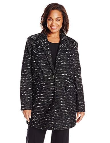 Kenneth Cole Women's Plus-Size Tweed Coat