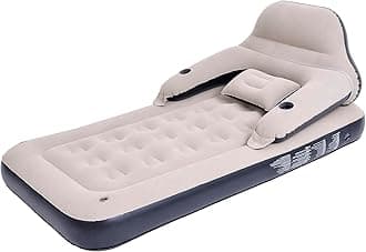 RAPTAVIS Twin Size Air Mattress Sofa Bed with Headboard and Pillow, Inflatable Bed for Outdoor Overnight