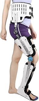 Hip Knee Ankle Foot Orthosis for Hip Fracture Rehabilitation Equipment Fixed Brace Femoral Femur Fracture Hip Instability Fixation of Lower Limb Paralysis Leg, Left Right Leg 502