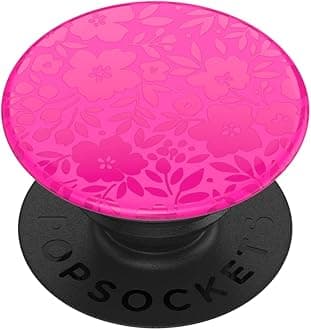 PopSockets Phone Grip with Expanding Kickstand, Lace Floral - Fuschia Floral