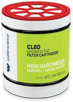 WaterScience Replacement Cartridge for Cleo Shower & Tap Filter | Borewell/Tanker Cartridge for Hard Water | SFC-UW-100 -HC