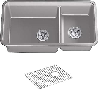 Kohler K-8204-CM4 Cairn Sink, Matte Grey, 33"