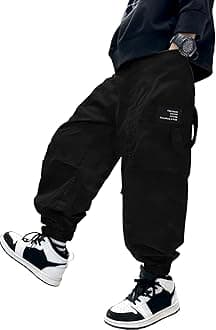 Boys Casual Cargo Pants for Kids 5-14 Years