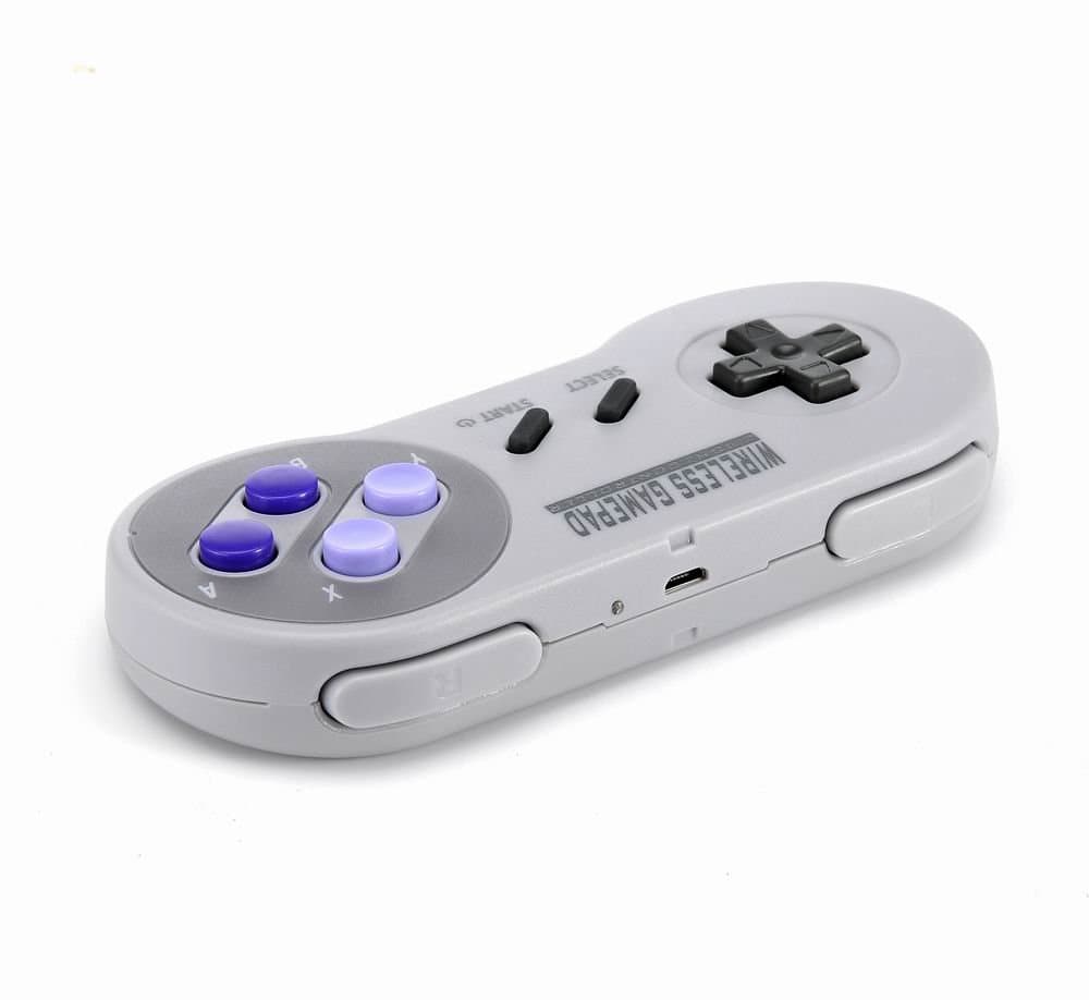 Wireless Controller for Super NES Classic Edition&NES Classic Edition, Honwally 2.4GHz USB Game pad for PC,Raspberry PI, Double Wireless Adapter (1 Pack)