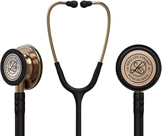MDLS LIFE STRONG Classico lll Rose Gold Finished Dual Side Stethoscope For Doctors/Nurse Acoustic Stethoscope (Black)